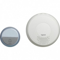 Kit carillon et sonnette - Confort - Legrand - Sans fil - 15 mélodies - Alimentation par piles - Blanc