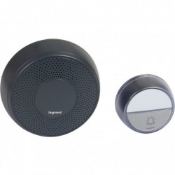 Kit carillon et sonnette sans fil 15 mélodies alimentation par piles Confort Legrand - Anthracite