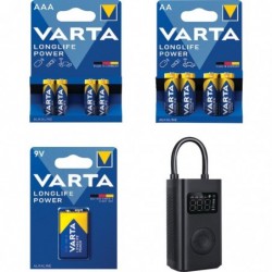 Kit Longlife Power XL + mini gonfleur compact - Varta - 400 blisters
