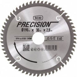 Lame au carbure pour scie circulaire SCID - Epaisseur 2