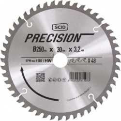 Lame carbure denture pointu pour machine stationnaire