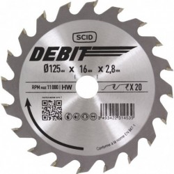 Lame scie circulaire - SCID - Diamètre 125 mm - 20 dents