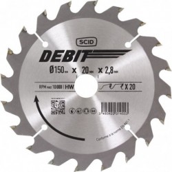 Lame scie circulaire - SCID - Diamètre 150 mm - 20 dents