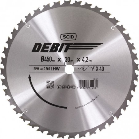 Lame scie circulaire - SCID - Diamètre 450 mm - 40 dents