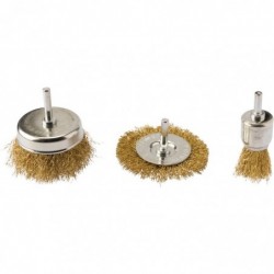 Lot de 3 brosses - SCID - Fils aciers laiton ondulés