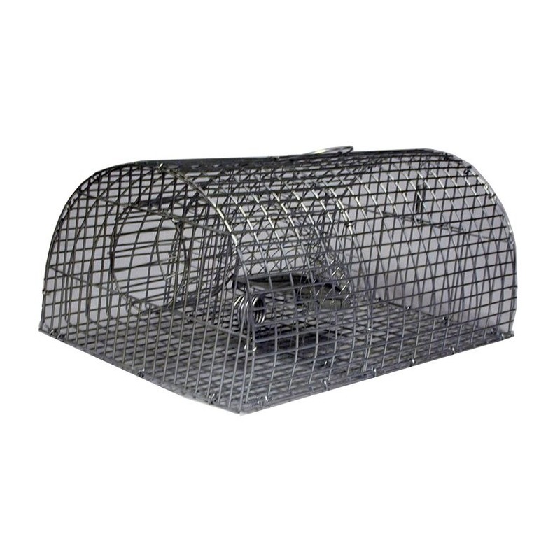 Nasse à rat multiprise forme rectangulaire Masy - Grillage zingué - Dimensions 40 x 23 x 18 cm - Maille 25 x 12 mm