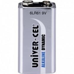 Pile Alcaline Univercel - 6LR61 - 9 V