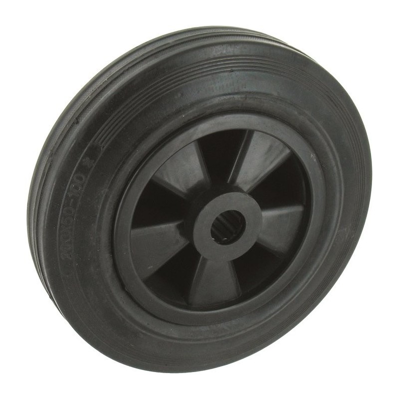 Roue à bandage caoutchouc Manutal noir