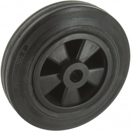 Roue à bandage caoutchouc Manutal noir