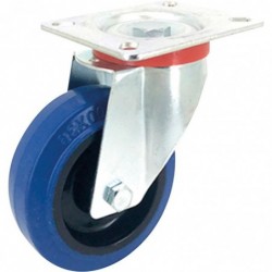 Roulette caoutchouc Tecnibleu série S2N - Platine pivotante