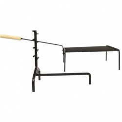 Support crémaillère avec grille PVM - Hauteur 36 cm