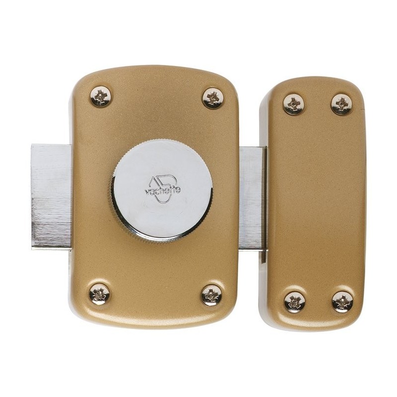 Verrou à bouton intérieur sans cylindre série Cyclop Vachette - Verni