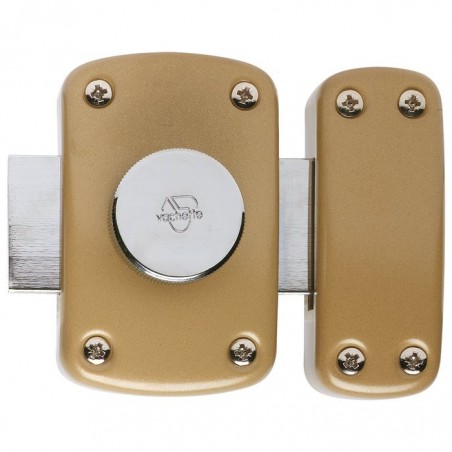 Verrou à bouton intérieur sans cylindre série Cyclop Vachette - Verni