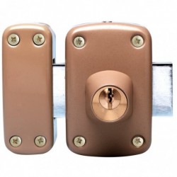 Verrou de sureté à cylindre double s'entrouvrant Ifam - Longueur 45 mm