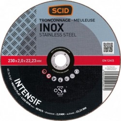 Disque à tronçonner - SCID - Inox - Usage fréquent - Moyeu plat