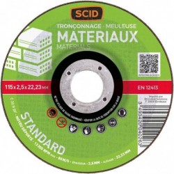 Disque à tronçonner - SCID - Matériaux - Boîte de 5