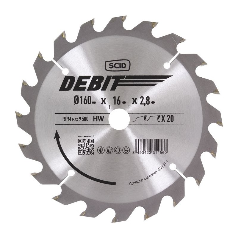 Lame au carbure pour scie circulaire