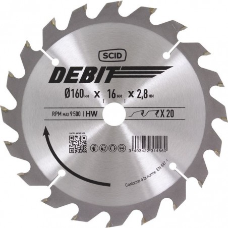 Lame au carbure pour scie circulaire