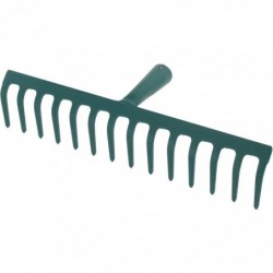 Râteau de jardin - Capvert - Sans manche - Soudé - Dents courbées