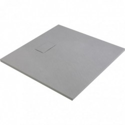 Receveur de douche extra-plat gris effet pierre Gaïa