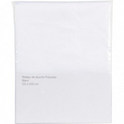 Rideau de douche textile - Blanc