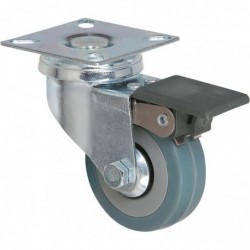 Roulette pivotante série S14 AF - À platine avec frein