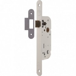 Serrure à larder Optimum - Bouts ronds - Blanc - Axe 40 mm - Gauche