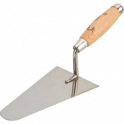Truelle italienne ronde - Outibat - Lame inox - Manche bois