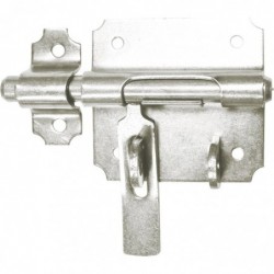 Verrou de box avec porte cadenas - Zingué blanc