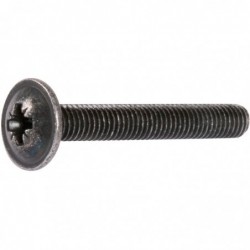 Vis métaux - Tête cylindrique bombée - PZ - Acier noir