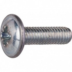 Vis métaux - Tête cylindrique bombée - PZ - Acier zingué